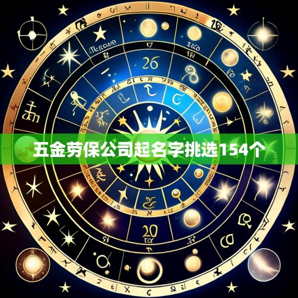 五金劳保公司起名字挑选154个