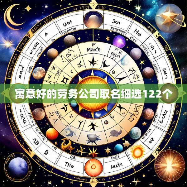 寓意好的劳务公司取名细选122个