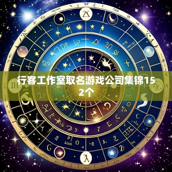 行客工作室取名游戏公司集锦152个