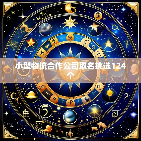 小型物流合作公司取名挑选124个