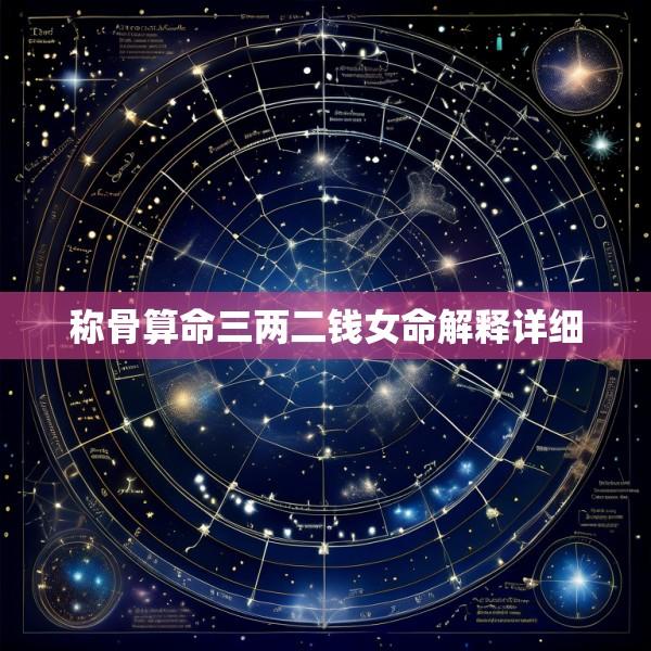 称骨算命三两二钱女命解释详细